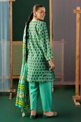 3 Piece Gota Embroidered Lawn Suit with Printed Lawn Dupatta CL-62044