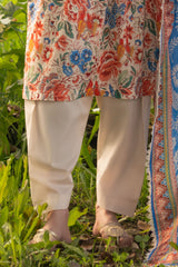 3 Piece Printed Lawn Suit with Embroidered Border CL-62084