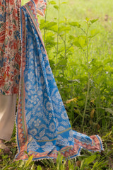 3 Piece Printed Lawn Suit with Embroidered Border CL-62084