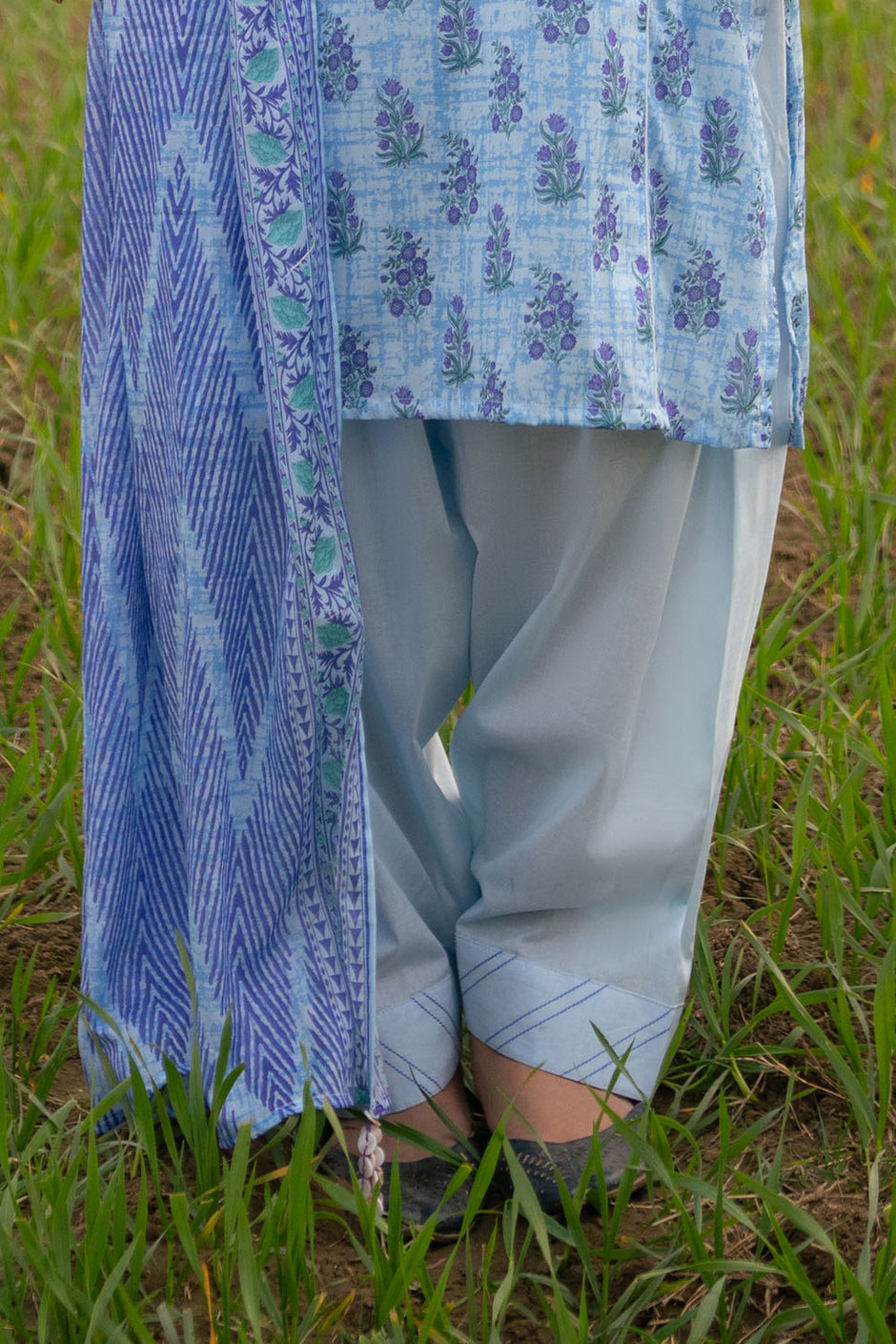 3 Piece Printed Lawn Suit with Embroidered Neckline