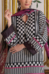 3 Piece Printed Lawn Suit with Embroidered Border CL-62183