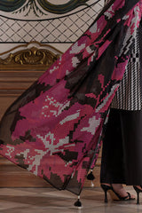 3 Piece Printed Lawn Suit with Embroidered Border CL-62183