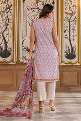 3 Piece Printed Lawn Suit with Embroidered Neckline CL-62185