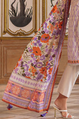 3 Piece Printed Lawn Suit with Embroidered Neckline CL-62185