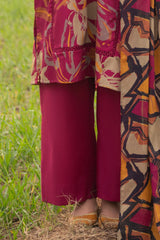 3 Piece Printed Lawn Suit with Embroidered Neckline CL-62193