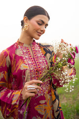 3 Piece Printed Lawn Suit with Embroidered Neckline CL-62193