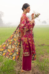3 Piece Printed Lawn Suit with Embroidered Neckline CL-62193