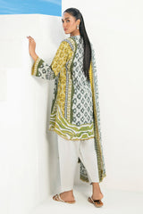 3 Piece Printed Lawn Suit with Embroidered Organza Neckline CL-62198