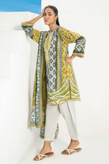 3 Piece Printed Lawn Suit with Embroidered Organza Neckline CL-62198
