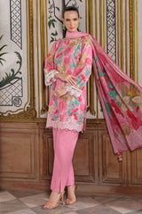 3 Piece Embroidered Printed Lawn Suit with Embroidered Border CL-62204