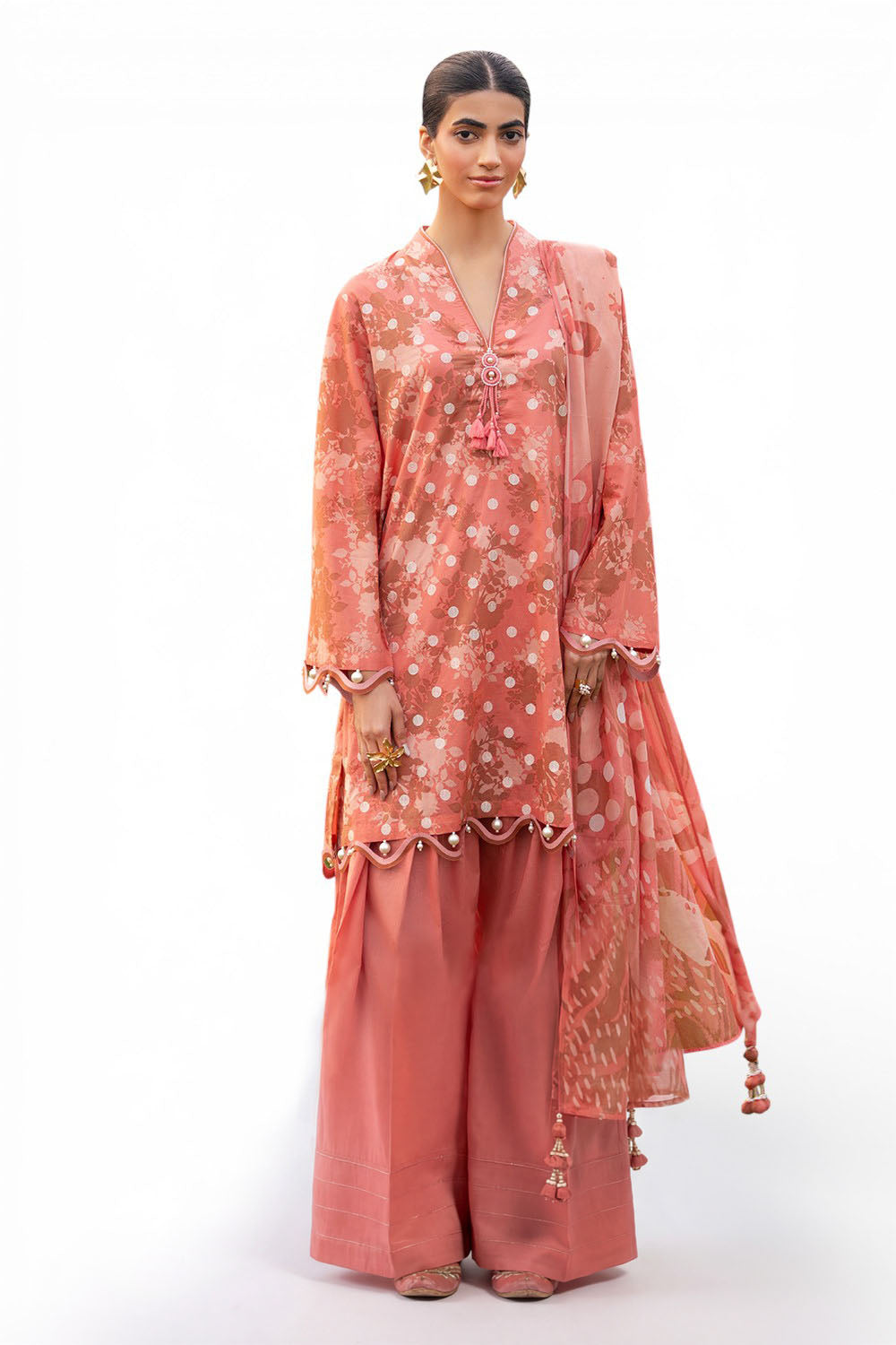 3 Piece Embroidered Printed Lawn Suit with Dupatta CL-62213