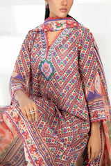 3 Piece Printed Lawn Suit with Embroidered Organza Neckline CL-62257