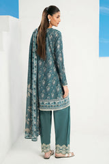 3 Piece Printed Lawn Suit with Embroidered Trouser Border CL-62262