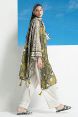 3 Piece Printed Lawn Suit with Embroidered Organza Neckline CL-62295