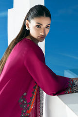 3 Piece Printed Lawn Suit with Embroidered Organza Neckline CL-62304