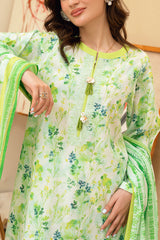 3 Piece Printed Lawn Suit with Embroidered Neckline SD-52196