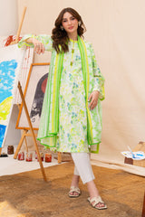 3 Piece Printed Lawn Suit with Embroidered Neckline SD-52196