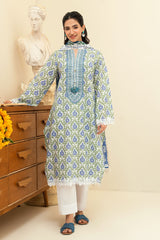 3 Piece Printed Lawn Suit with Embroidered Neckline SD-52197