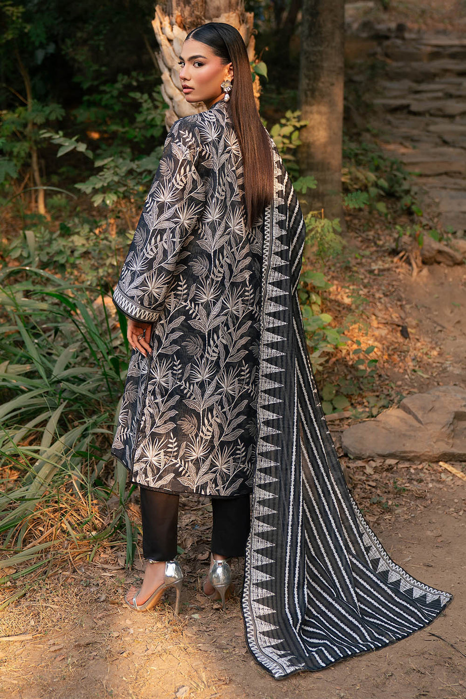 3 Piece Printed Lawn Suit with Embroidered Neckline