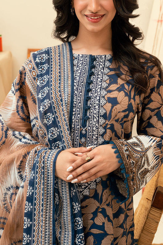 3 Piece Printed Lawn Suit with Embroidered Neckline SD-52200