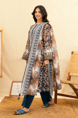 3 Piece Printed Lawn Suit with Embroidered Neckline SD-52200