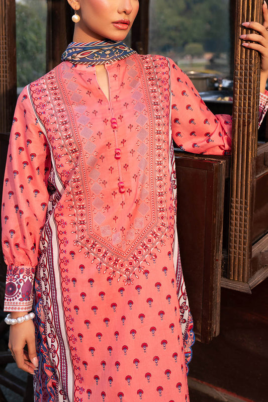 3 Piece Printed Lawn Suit with Chiffon Dupatta SD-52215