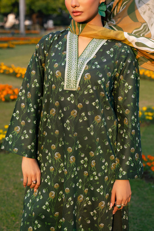 3 Piece Printed Lawn Suit with Embroidered Neckline SD-52219