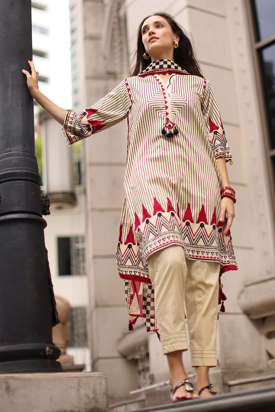 3 Piece Embroidered Printed Lawn Suit with Printed Lawn Dupatta