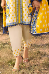 3 Piece Printed Lawn Suit with Embroidered Trouser CL-62114