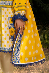 3 Piece Printed Lawn Suit with Embroidered Trouser CL-62114