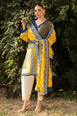 3 Piece Printed Lawn Suit with Embroidered Trouser CL-62114