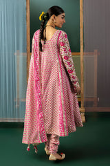 3 Piece Gota Embroidered Lawn Suit with Printed Lawn Dupatta CL-62043