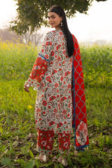 3 Piece Embroidered Printed Lawn Suit with Printed Trouser CL-62126