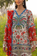3 Piece Embroidered Printed Lawn Suit with Printed Trouser CL-62126