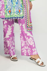 3 Piece Printed Lawn Suit with Embroidered Organza Lace CL-62228