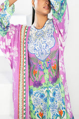 3 Piece Printed Lawn Suit with Embroidered Organza Lace CL-62228