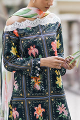 3 Piece Printed Lawn Suit with Embroidered Border CL-62271