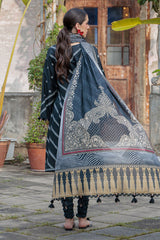 3 Piece Lacquer Printed Lawn Suit with Printed Denting Dupatta DN-52027