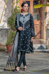 3 Piece Lacquer Printed Lawn Suit with Printed Denting Dupatta DN-52027