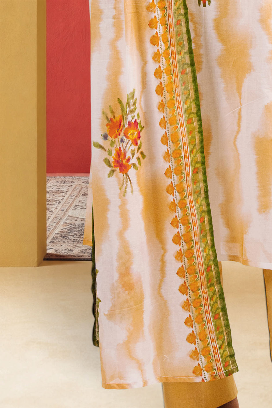 3 Piece Printed Cotton Suit with Printed Lawn Dupatta