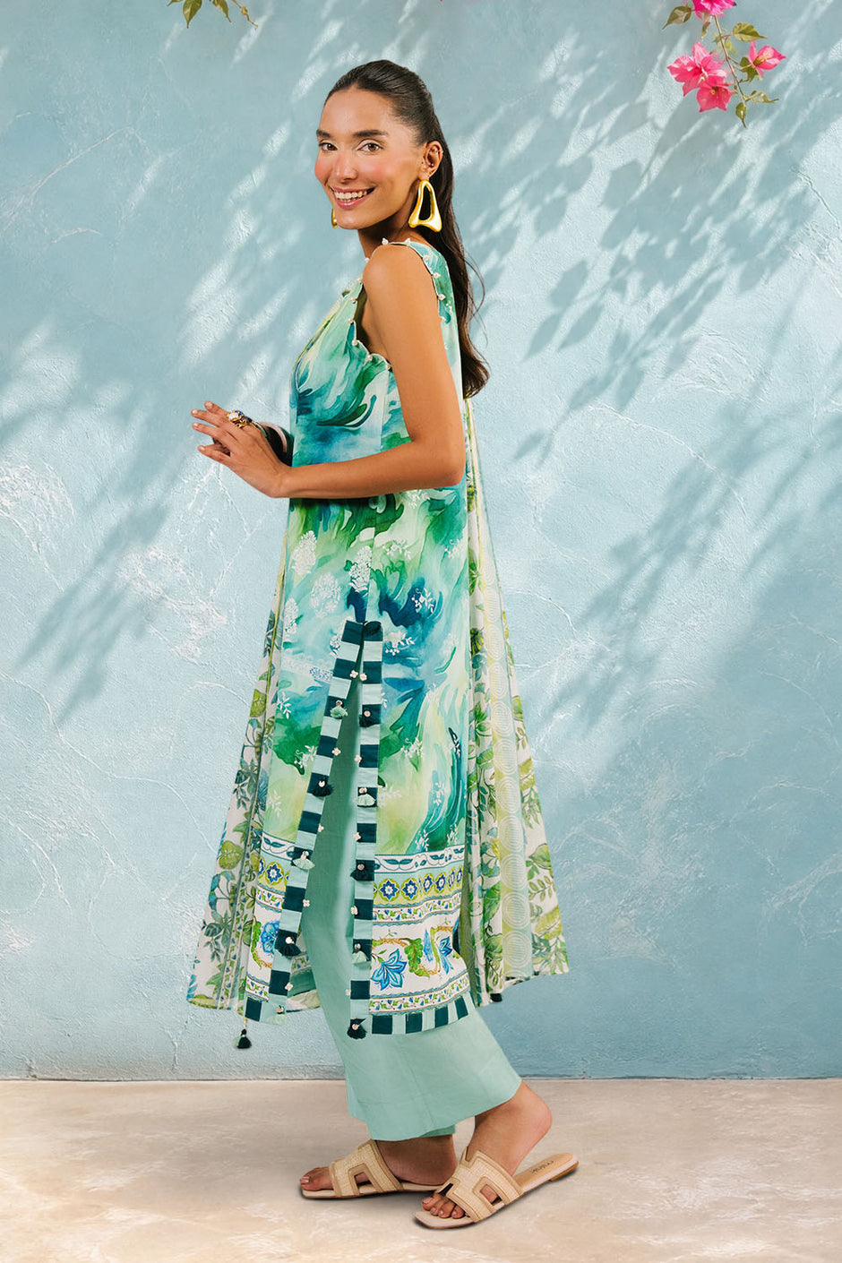 3 Piece Printed Cotton Suit with Printed Lawn Dupatta