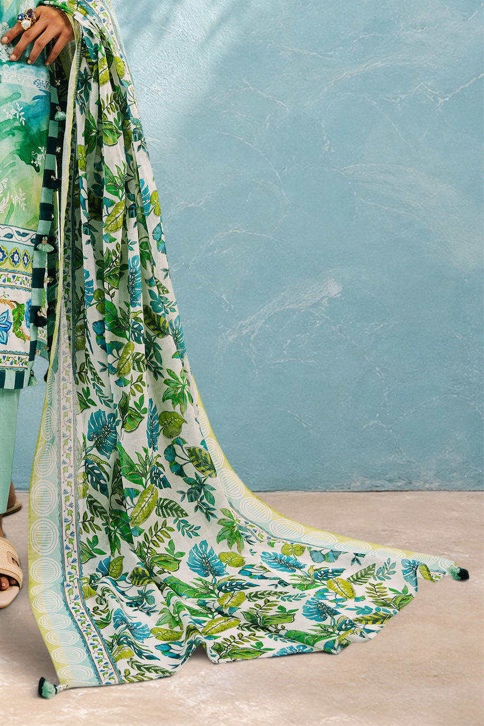 3 Piece Printed Cotton Suit with Printed Lawn Dupatta