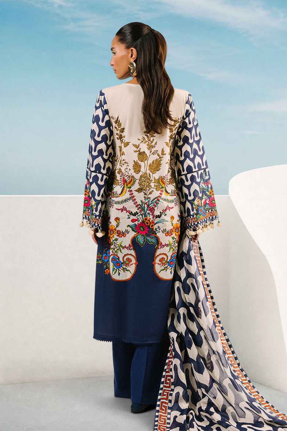 3 Piece Printed Cotton Suit with Printed Lawn Dupatta