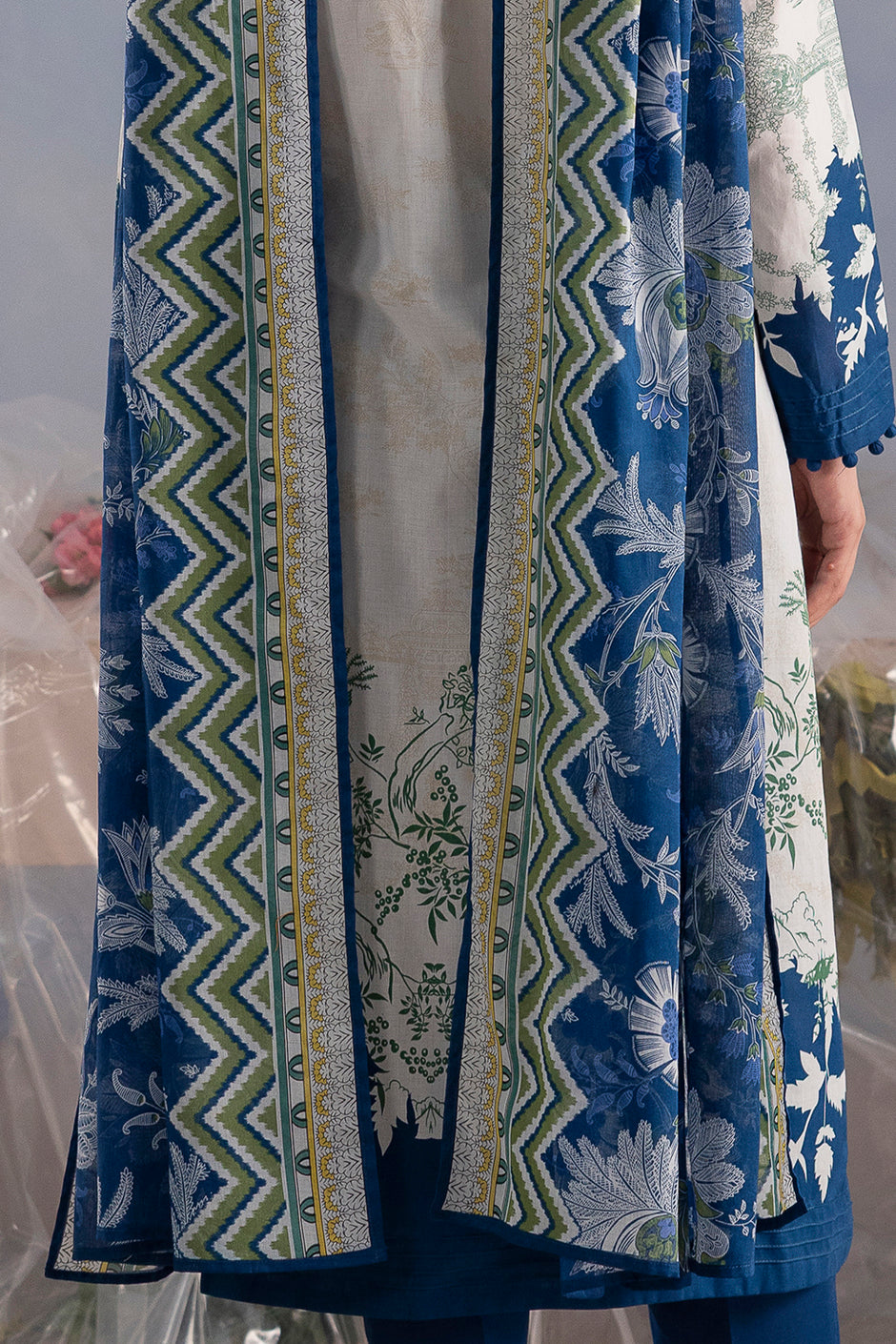 3 Piece Printed Cotton Suit with Printed Lawn Dupatta