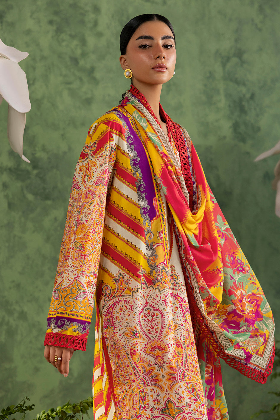 3 Piece Printed Cotton Suit with Printed Lawn Dupatta