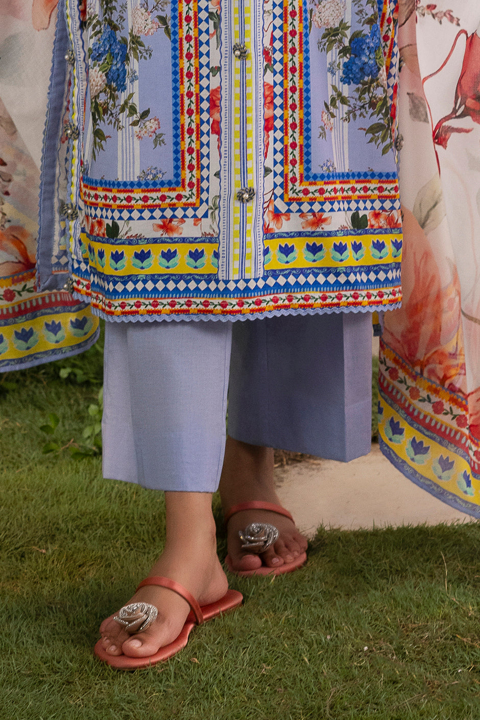 3 Piece Printed Cotton Suit with Printed Lawn Dupatta