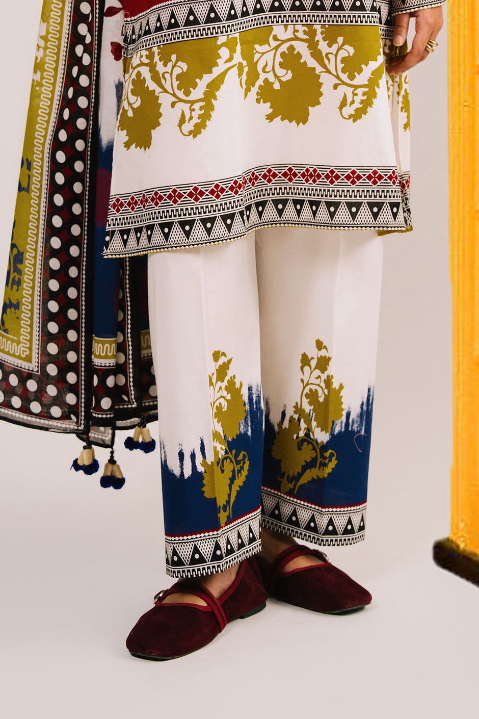 3 Piece Printed Cotton Suit with Printed Lawn Dupatta