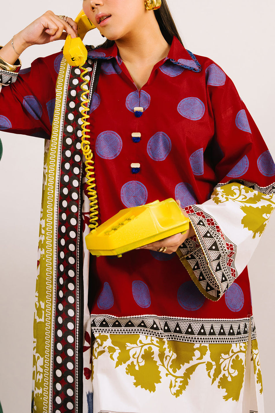 3 Piece Printed Cotton Suit with Printed Lawn Dupatta