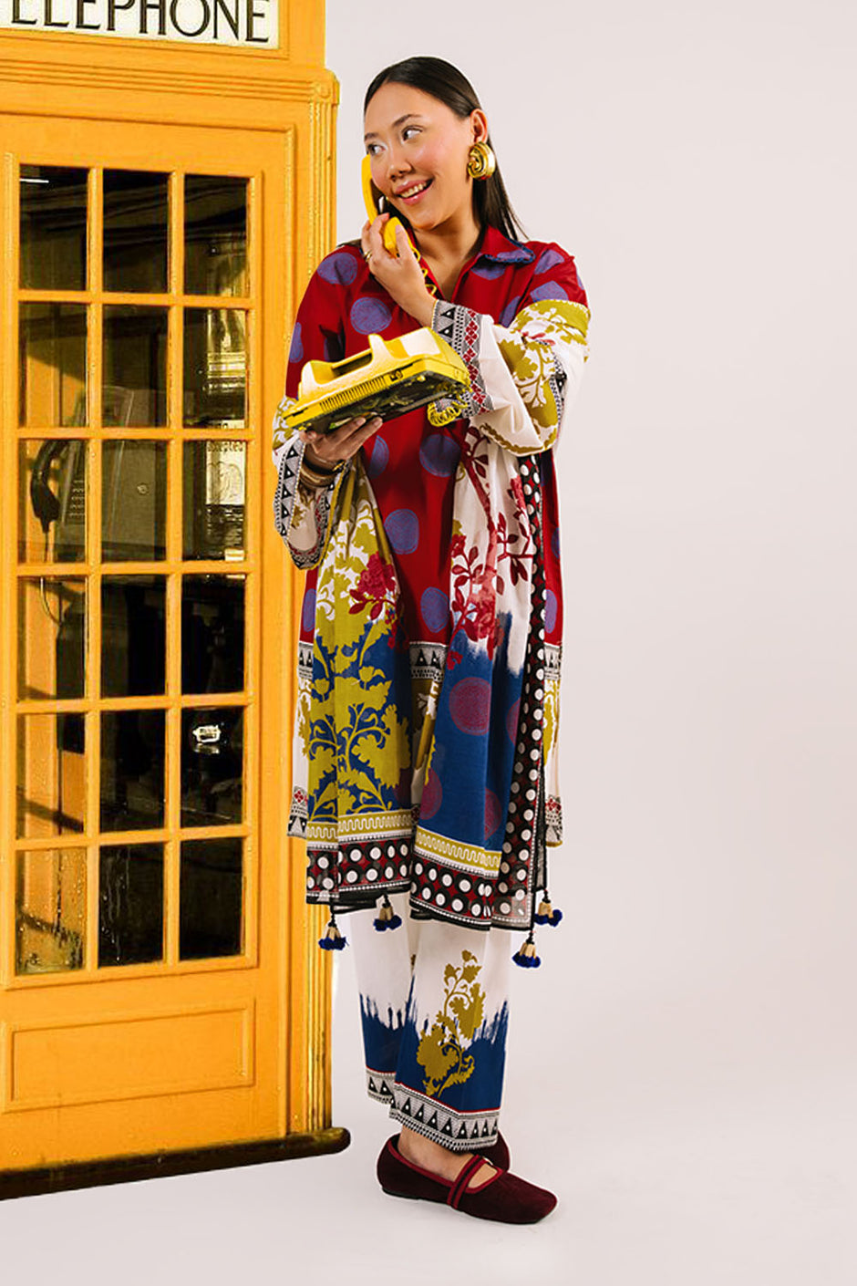 3 Piece Printed Cotton Suit with Printed Lawn Dupatta