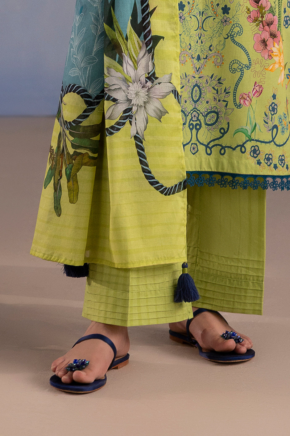 3 Piece Printed Cotton Suit with Printed Lawn Dupatta